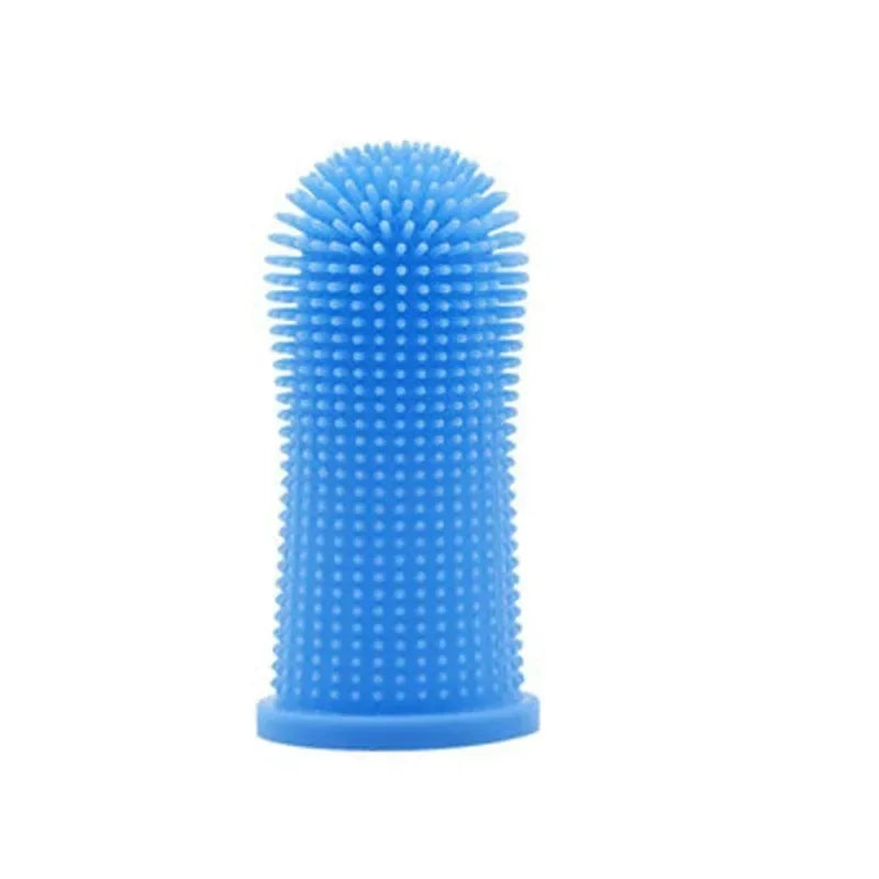 Pet Finger Toothbrush Kit Non-Toxic Silicone Dental Cleaning Tool for Dogs Cats Puppies Tartar Removal Bad Breath Care Cleaning